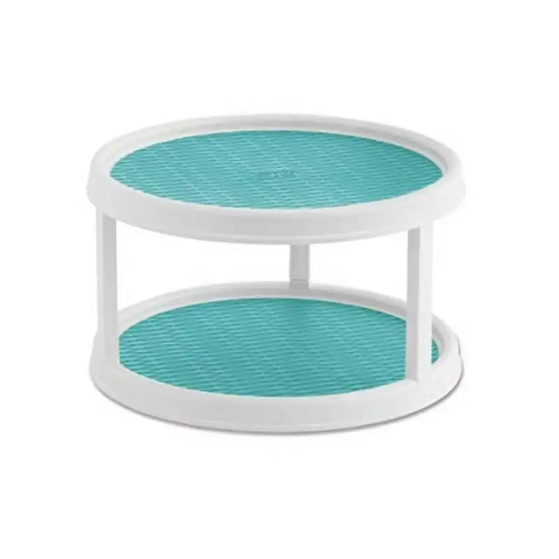 

12-inch 2 Tier nonskid Turntable with Aqua Liner