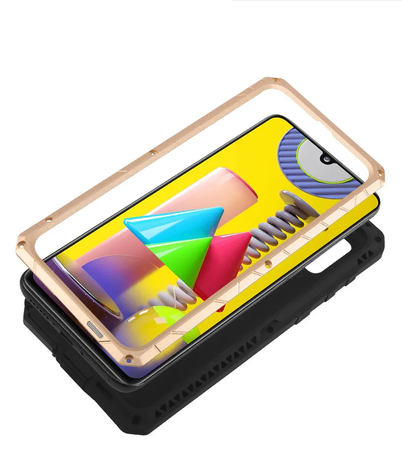 Luxury Full Protective Metal Case Shockproof For Samsung Galaxy Note 20 Ultra M51 M31 Hard Aluminum Armor Heavy Duty Cover