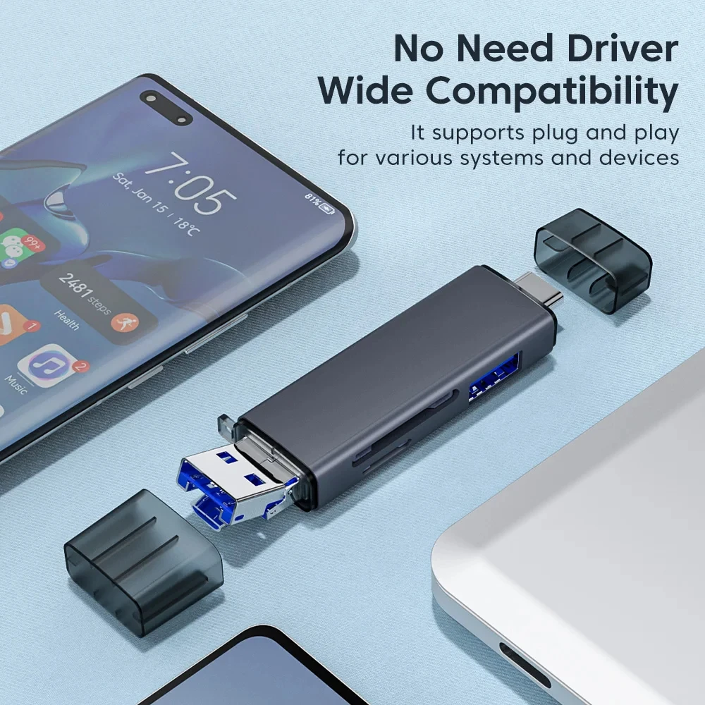 6 в 1 адаптер для чтения TF/SD-карт