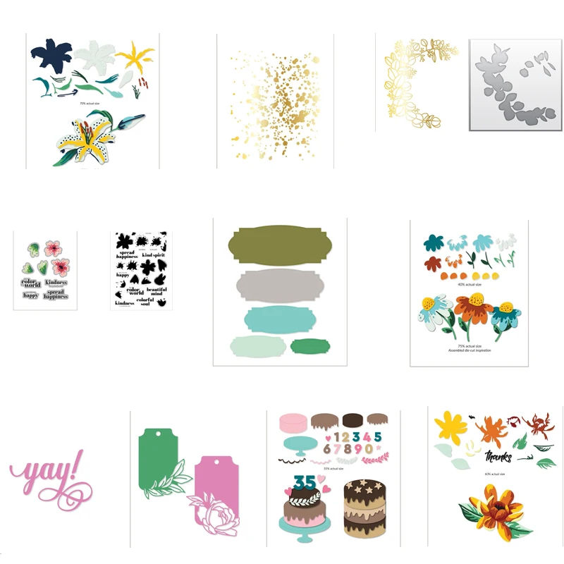 

2022 Thanks Cutting Dies & Stamps Scrapbook Dariy Decoration Stencil Frame Embossing Template DIY Greeting Card Handmade
