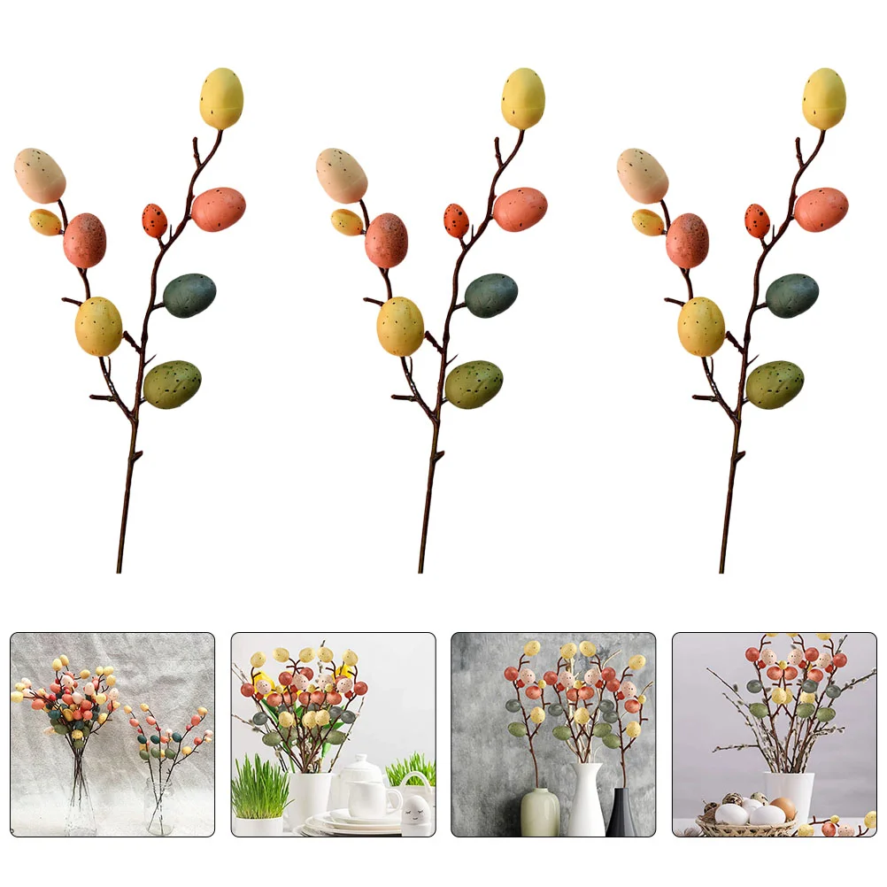 

Easter Flower Egg Eggs Pick Arrangement Decor Floral Branch Twig Picks Bouquet Basket Stem Spray Ornaments Diy Vase Filler Pot