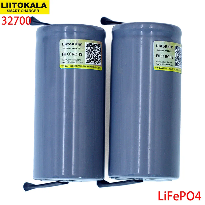

6pcs LiitoKala 3.2V 32700 6500mAh LiFePO4 Battery 35A Continuous Discharge Maximum 55A High power battery+DIY Nickel sheets