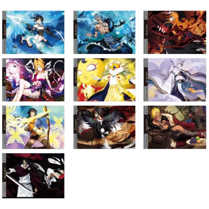 10 шт./компл. аниме карты Bleach Kurosaki Ichigo Inoue Orihime Abarai Renji Matsumoto Rangiku игровые