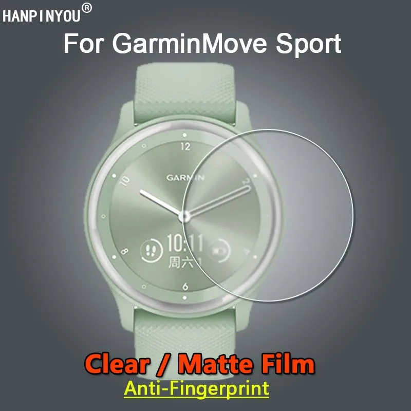 10pcs for garmin move garminmove vivomove sport 3 3s hr ultra clear / matte screen protector soft slim film -not tempered glass