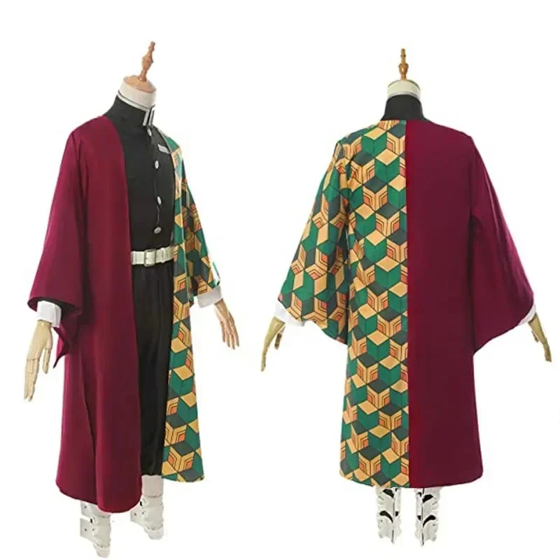 Аниме Kimetsu No Yaiba Tomioka Giyuu Косплей Костюм Аксессуары Pak Uniformen Kostiumy Pruik Kind Volwassen Feest Cadeau