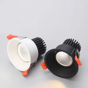 Диммируемый круглый антибликовый светодиодный потолочный светильник COB 7 Вт 12 Вт 15 Вт