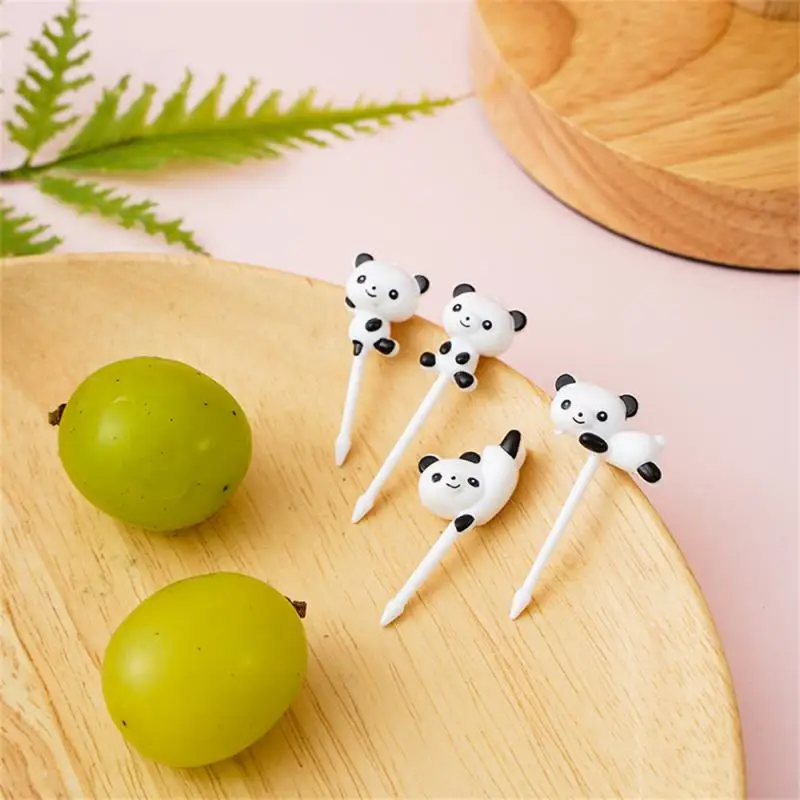 

Bento Decoration Stickers Safe Environmentally Friendly Panda Shape For Fruit Pastries Desserts Children Tableware Fruit Fork