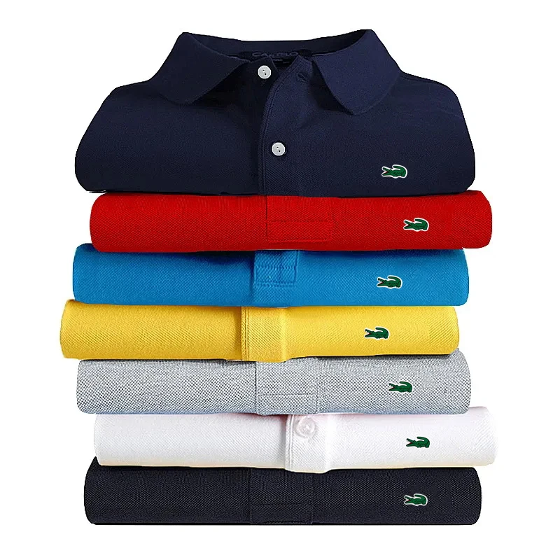 

High quality men's cotton embroidered polo shirt 2023 summer new high-end business casual Lapel short sleeve T-shirt top S-6XL