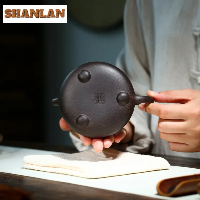 240 мл Эстетический чайник Исин из фиолетовой глины знаменитый мастер каменный