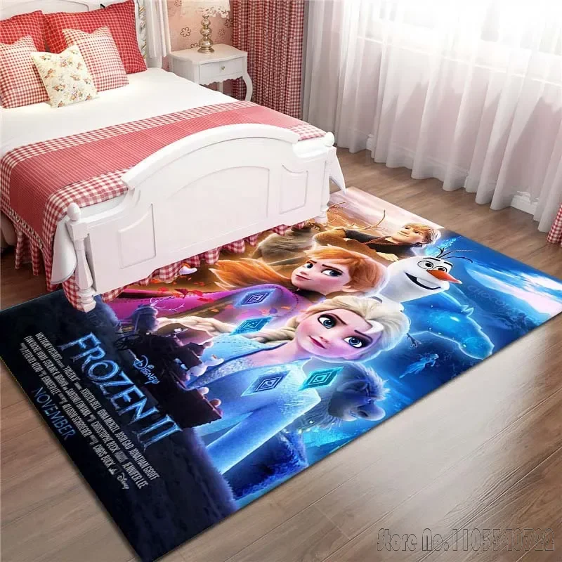 Коврик Disney с изображением аниме Анны и Эльзы 80x120 см