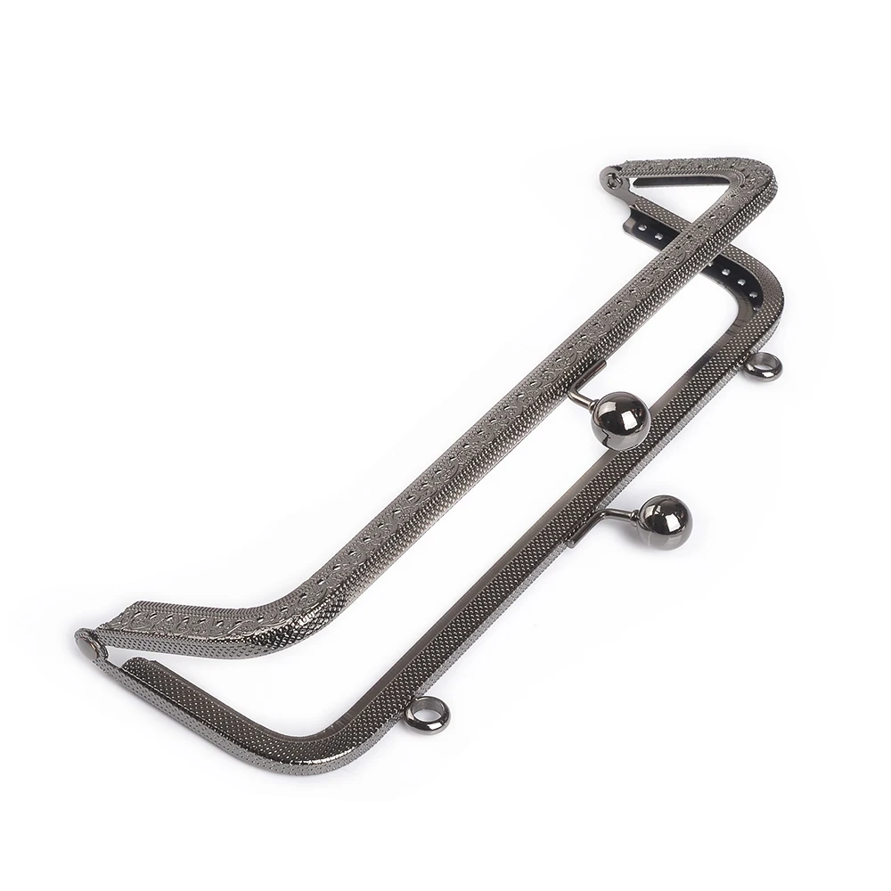 wholesale 20cm Square Metal Purse Frame Handle for Clutch Bag Accessories Making Kiss Clasp Lock Bronze Tone Bags Hardware