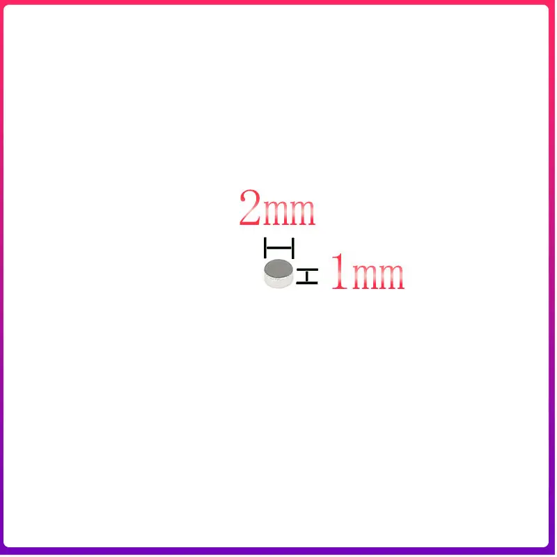 

100/200/500/1000/5000PCS 2x1 Small Round Magnet 2*1mm Neodymium Powerful Magnetic 2x1mm Permanent Magnet 2*1 mini Disc magnet