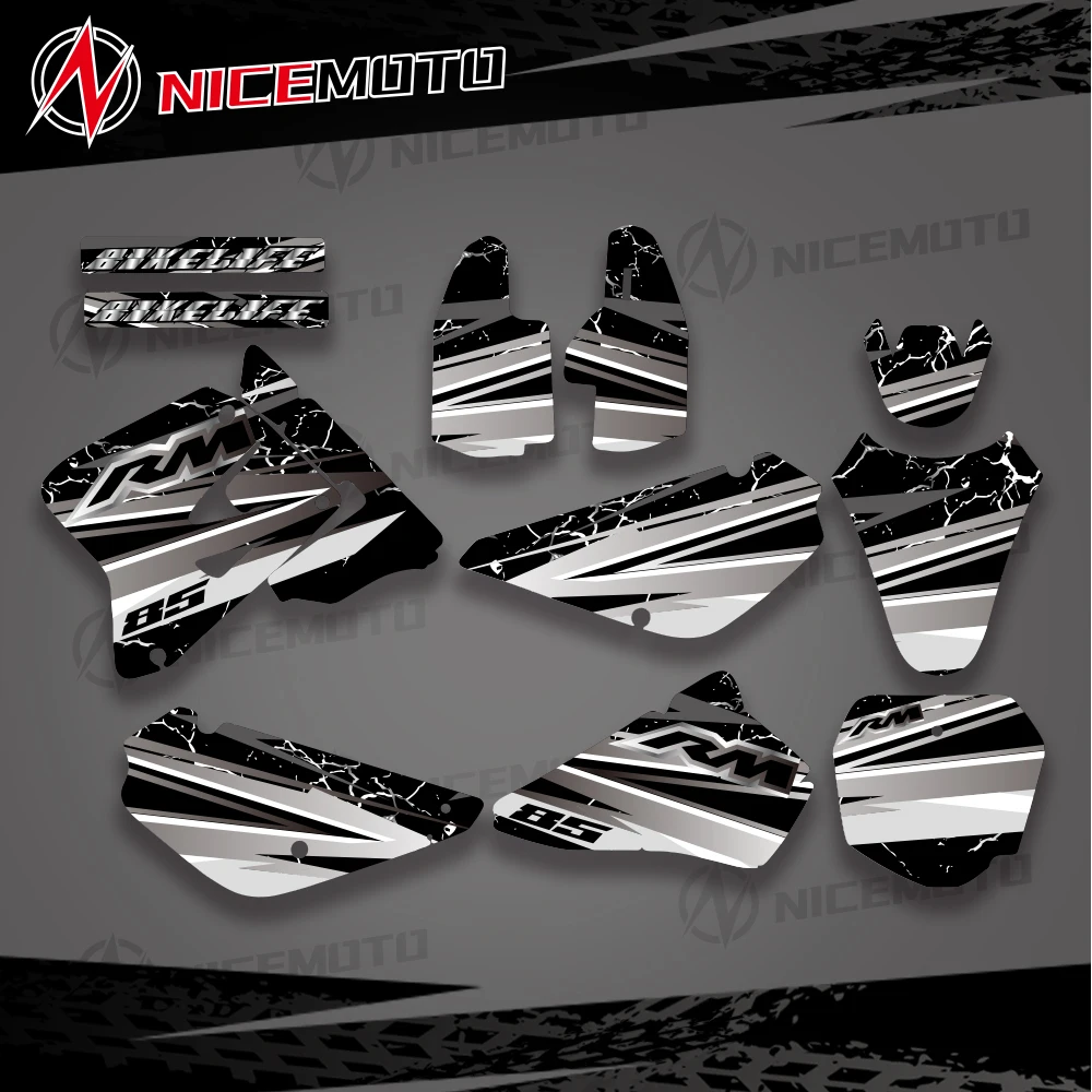 Фото Новые комплекты этикеток TEAM GRAPHICS и фона для наклеек, подходят для SUZUKI RM85 2002 03 04 05 06 07 08 09 10 11 12 2013 2014 2015 №3