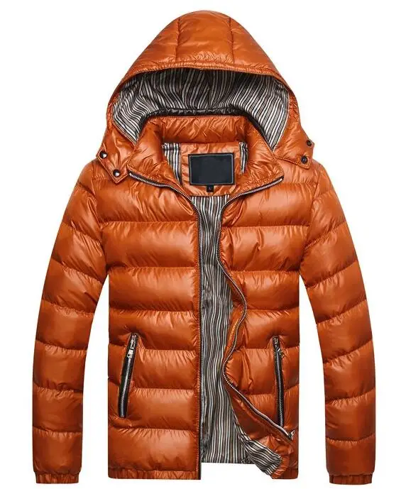Hooded Cotton Jacket Youth Men's Light Cotton Padded Warm Thick Parkas Men Outwear Winter Coat  Brand Jacket More Styles