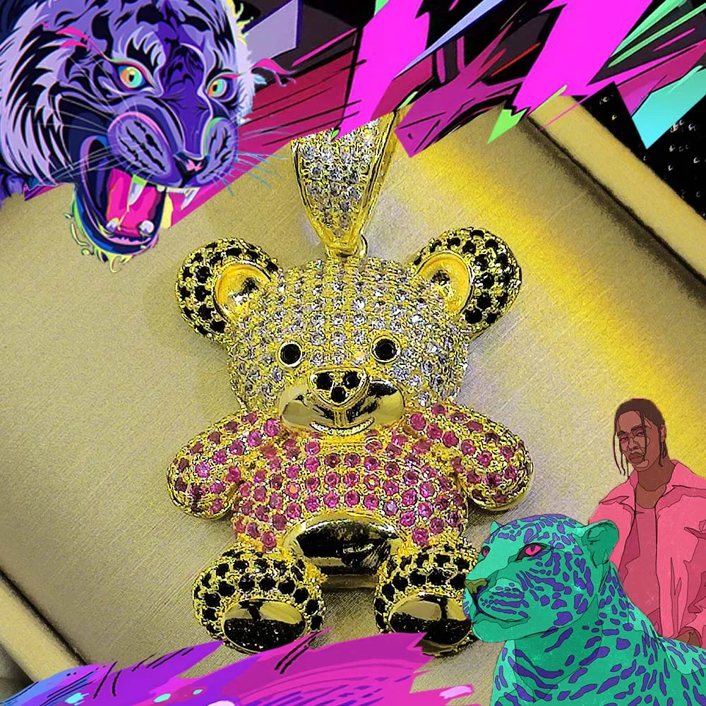 Новое индивидуальное популярное украшение Tiktok роскошный кулон с бриллиантовым