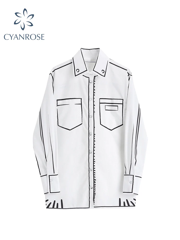 

Spring Autumn 2022 Blouse Shirt Female Loose White Shirt Korean Style Plus Size Long Sleeve Fashion New Camisa Casual Women Tops