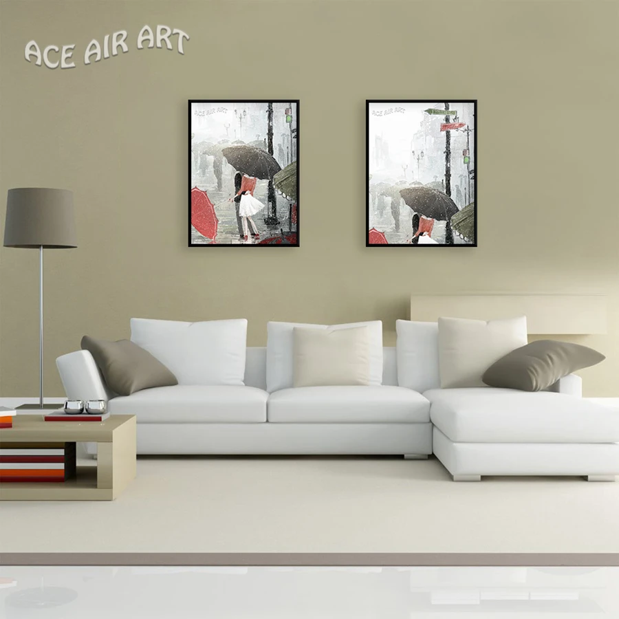 New Full Round/Square Drills Love Story in Rain Series 5D DIY Diamond Painting Embroidery Mosaic Art Wall Decoration for Home |
