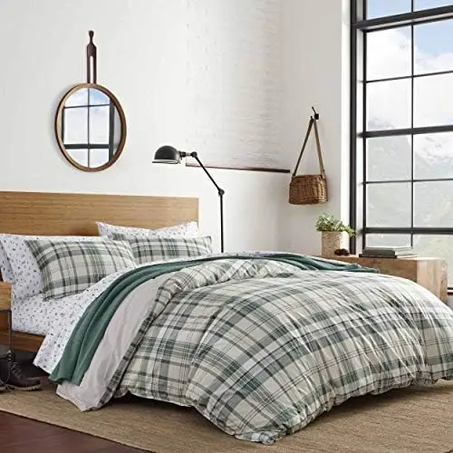 

- King Comforter Set, Reversible Cotton Bedding with Matching Shams, Home Decor for All (Timbers Green, King)