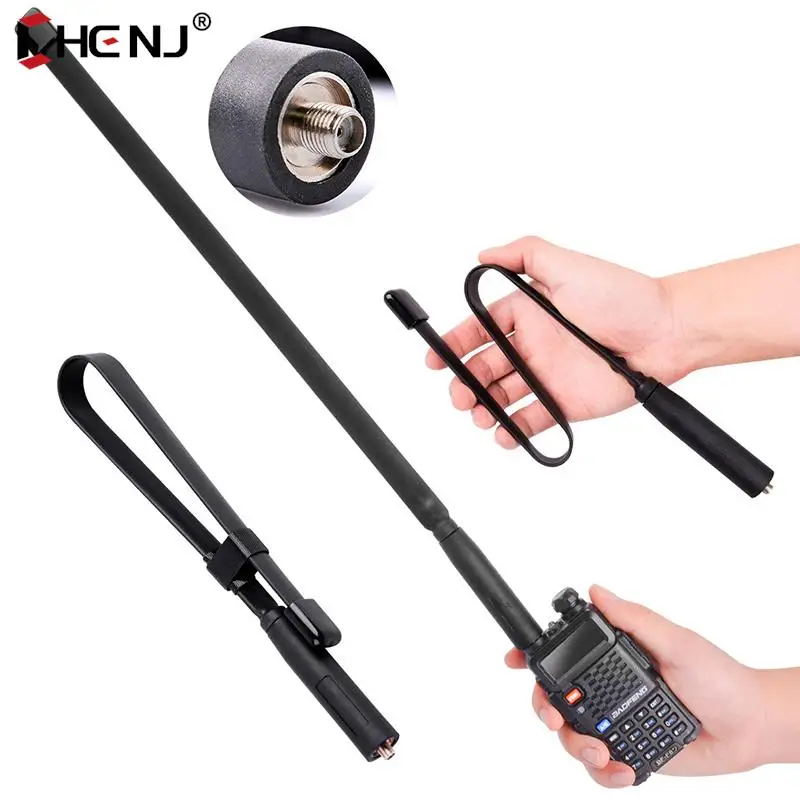 

33CM/47CM Foldable Antenna Folding Rule Antenna For Walkie Talkie Baofeng UV-5R UV-82 For CS Hunting Fighting