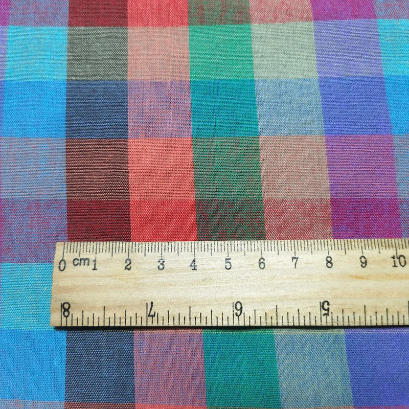 100% хлопок яркий цвет ткань пошив рубашки платье блузка длиной до метров