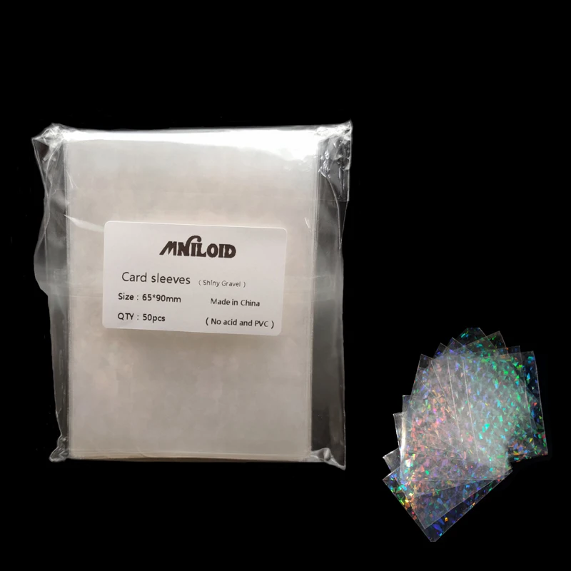 50 шт. 65*90 мм сломанная Алмазная Двусторонняя Лазерная мигающая Карта Защитные