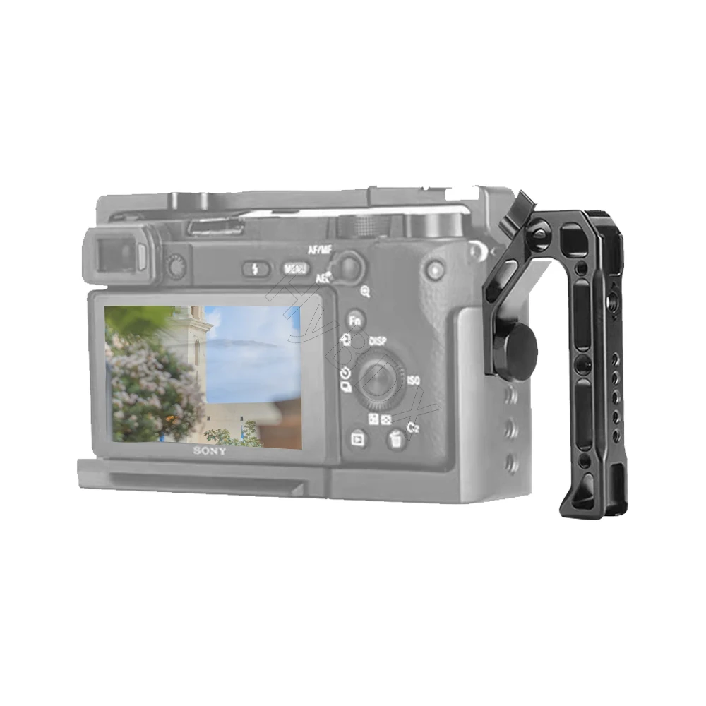 Camera Top Handle Hand Grip Handgrip Arri Locating Screw Monitor Mic Rig Cold Shoe for Nikon Canon Sony DSLR Camera Cage handle