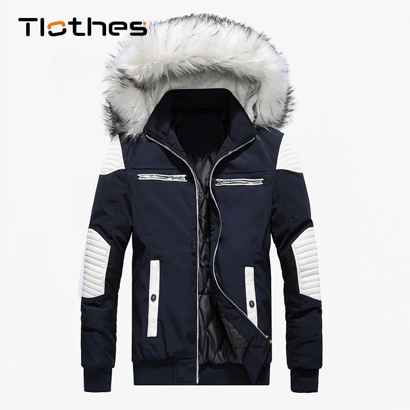 

Autumn Winter Jacket Men Fur Hooded Multi-pocket Parkas Mens Warm Thick Puffer Jacket Men Clothing Coats for Men Outwear Casual