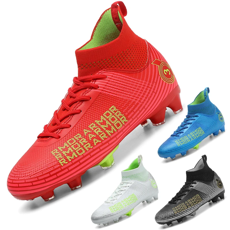 Football Shoes Men's Adult High Ankle Football Boots Outdoor Grass Youth Academy Training Sports Ultralight Football Sports Boot