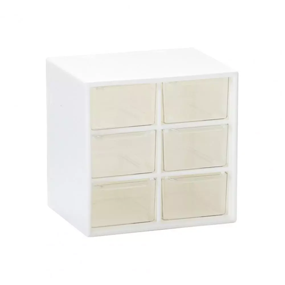 

Jewelry Storage Box Useful High Capacity Visible Cosmetics Lipstick Rack 6 Square Grids Storage Box for Home