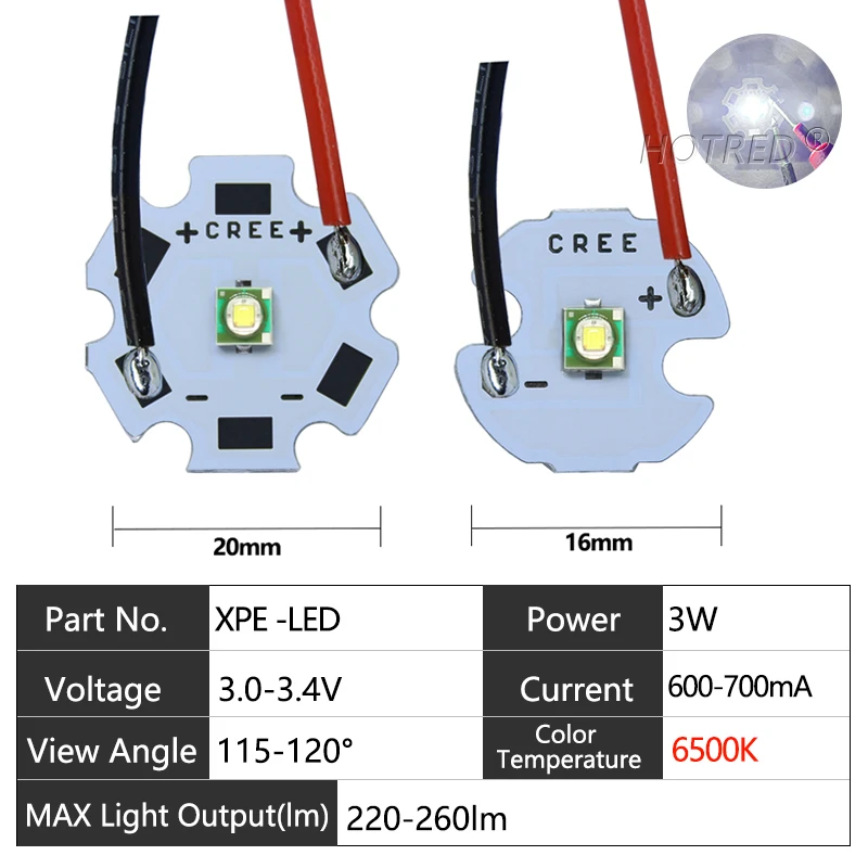 Светодиод HotRed 3W 3535 XPE