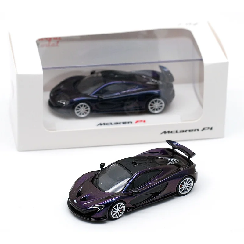 

Машинка McLaren P1 из сплава, украшение с изменением цвета, фиолетовая модель автомобиля, подарок, детские игрушки, см 1:64