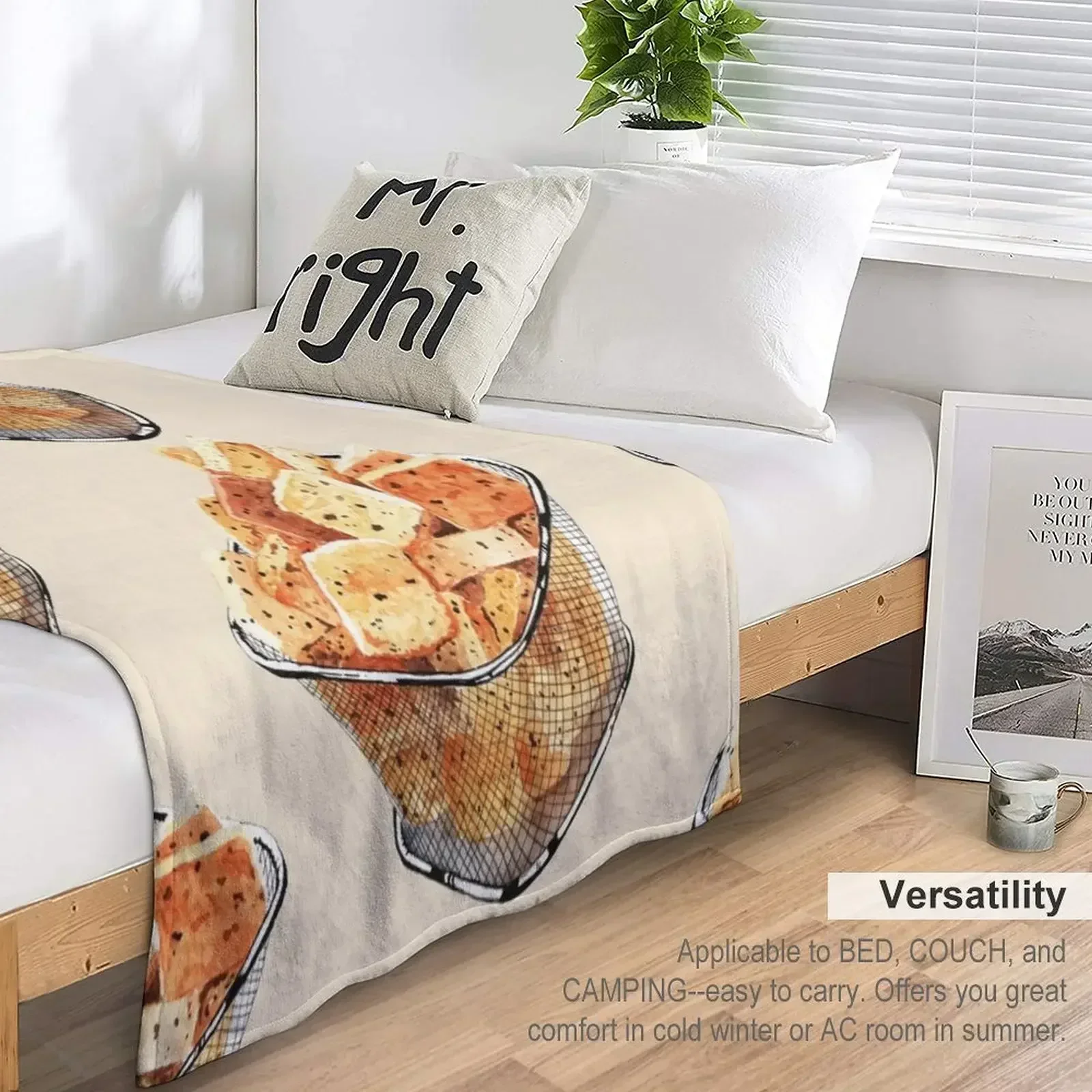 Хрустящее чесночное одеяло с кромками волосы диван-кровать одеяла