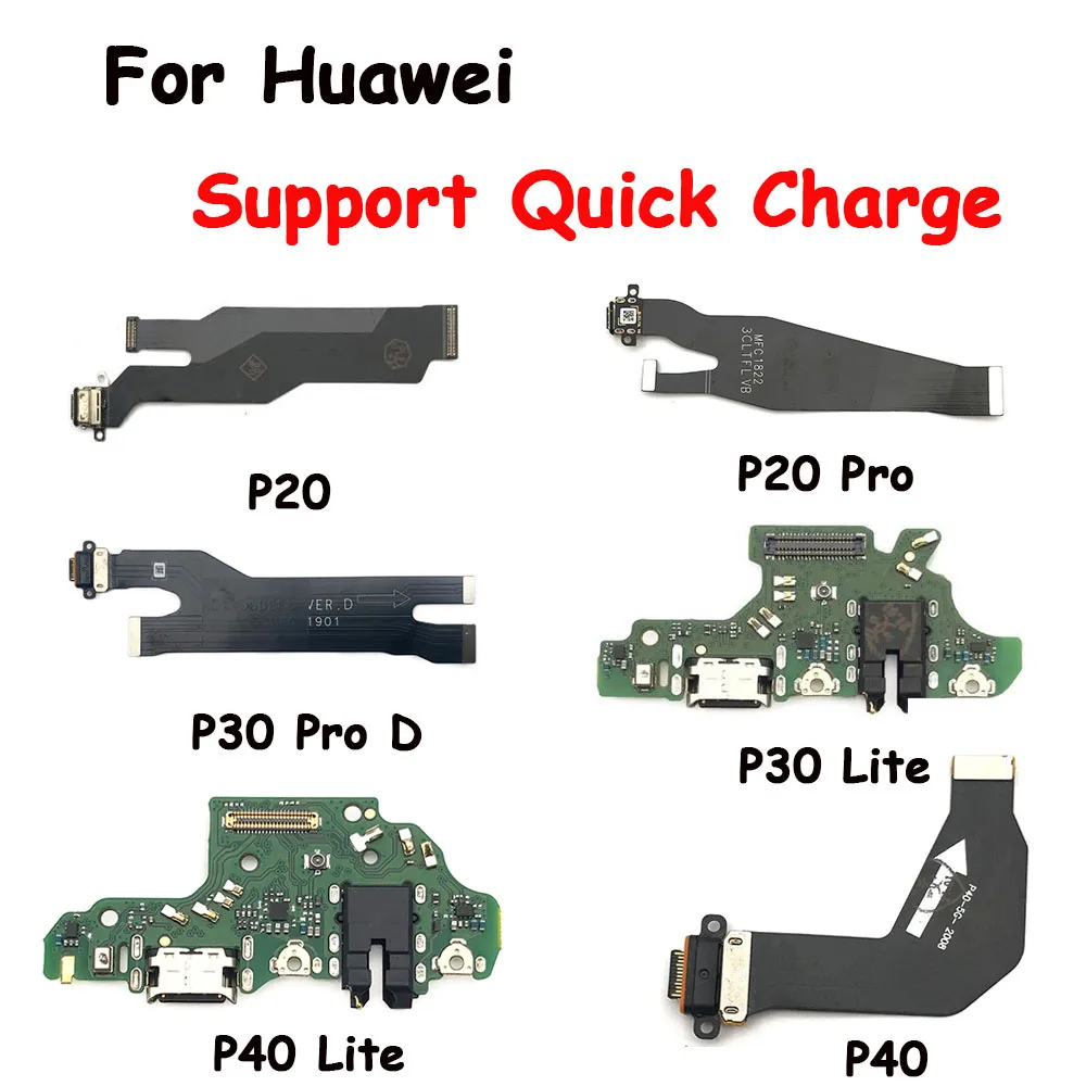 

Original USB Fast Charger Dock Connector For Huawei P9 P10 P20 P30 Lite Plus Dock Charge Board Flex Cable With Microphone
