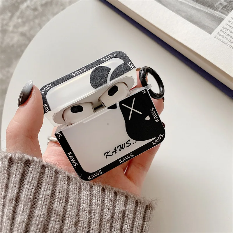 Черный белый модный полупрозрачный чехол для AirPods 3 Apple 2 Pro аксессуары наушников