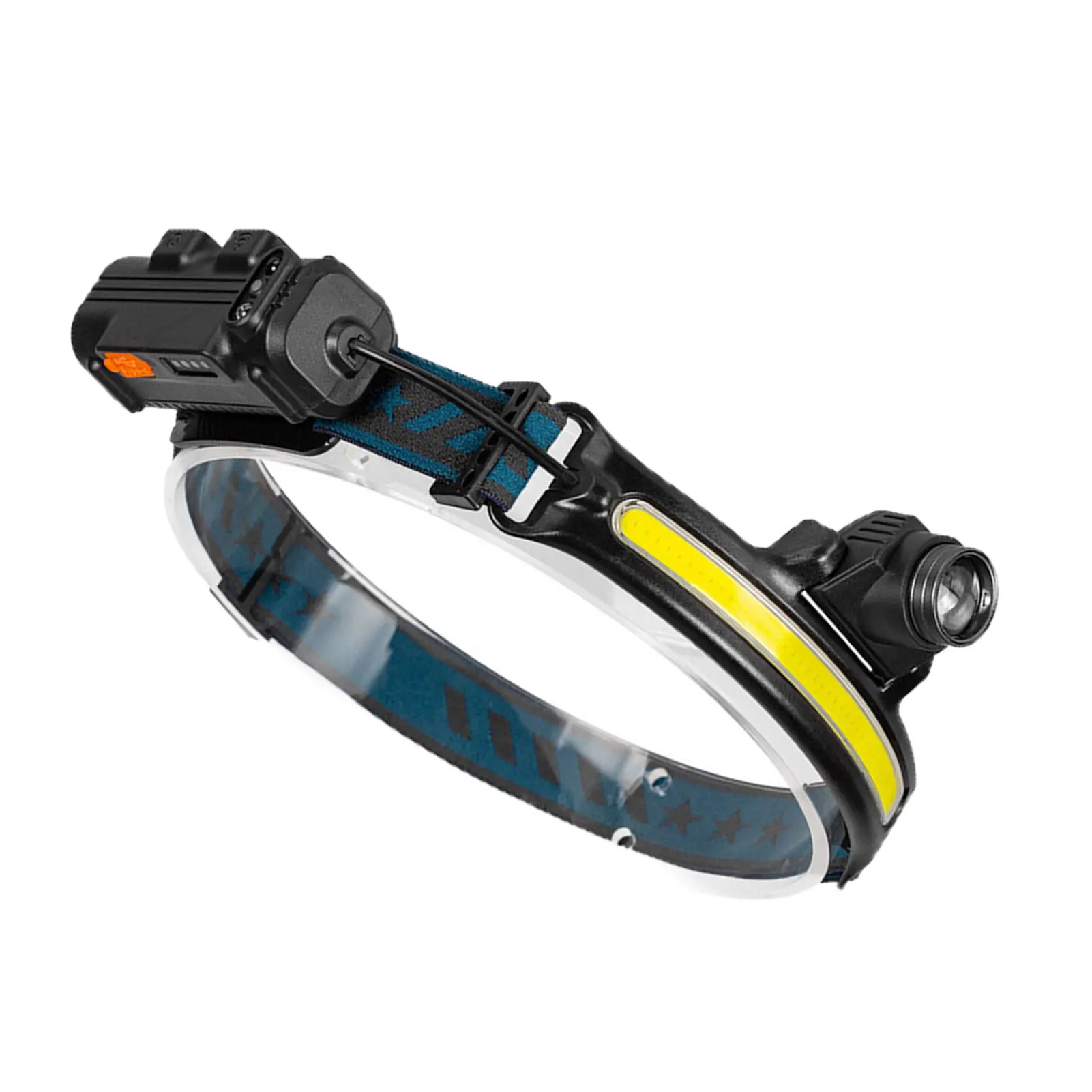 

Led Induction Riding Headlight 2000mah Type C Usb Rechargeable Hunting Flashlight Work Light 5 Modes Headlight