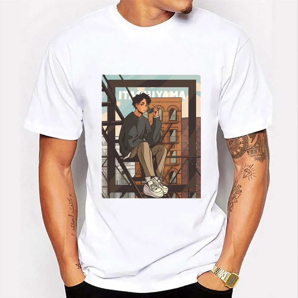 

Sakusa Kiyoomi Haikyuu T Shirt High School T Shirts Summer Harajuku Tshirt Men Oversized Short Sleeve Tee Hip Hop Round Neck Top
