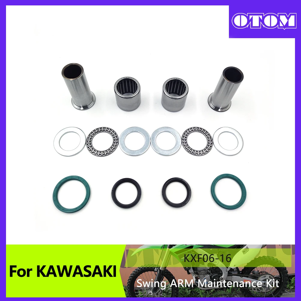 

Motorcycle Swing ARM Maintenance Kit Thrust Needle Bearing Oil Seal Bushing For KAWASAKI KX250F KX450F KLX450R Pit Dirt Bikes