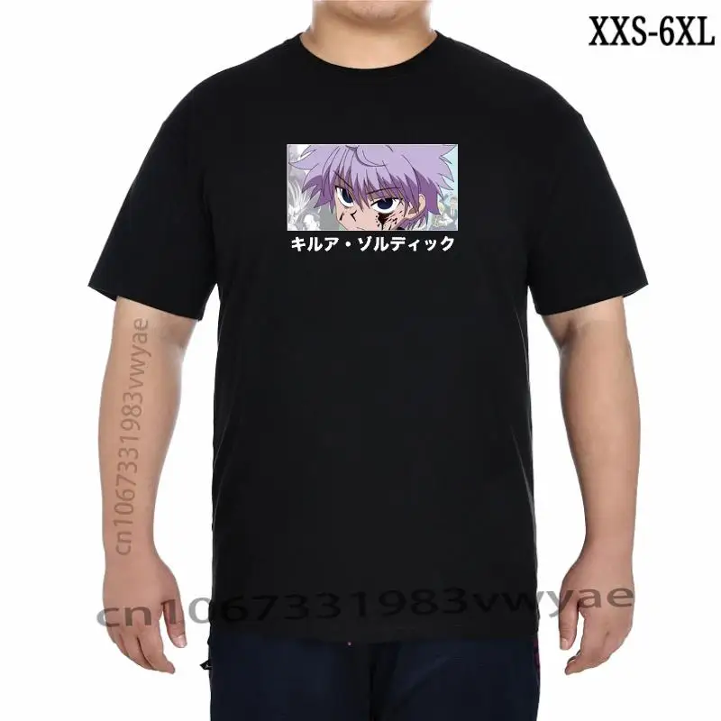 

Мужская футболка с коротким рукавом Hunter X Hunter Killua, модная повседневная хлопковая футболка для мужчин