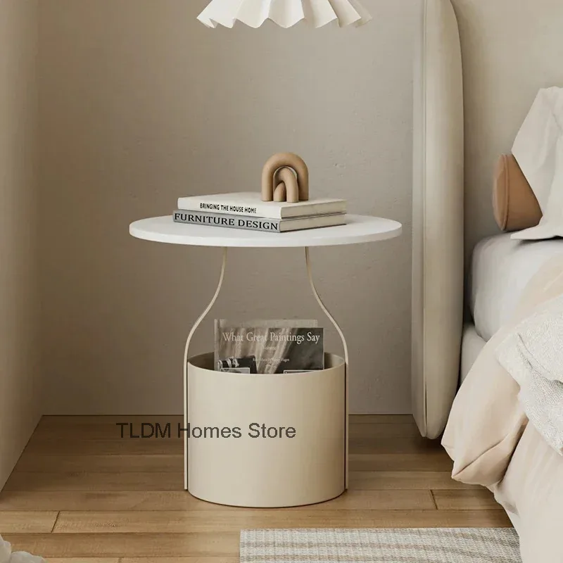 Современная прикроватная тумбочка минималистичный белый модный ночной столик