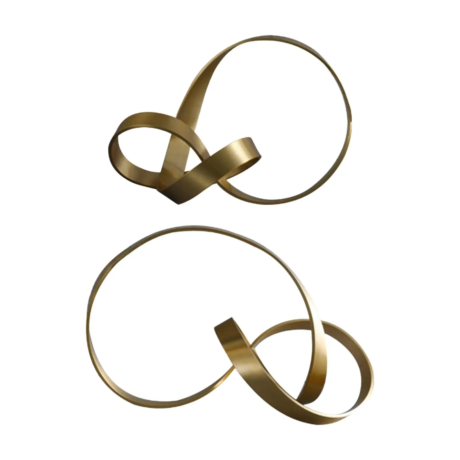 

Metal Gold Twist Ornament Portable Statue Art for Bookshelf Patio Wedding