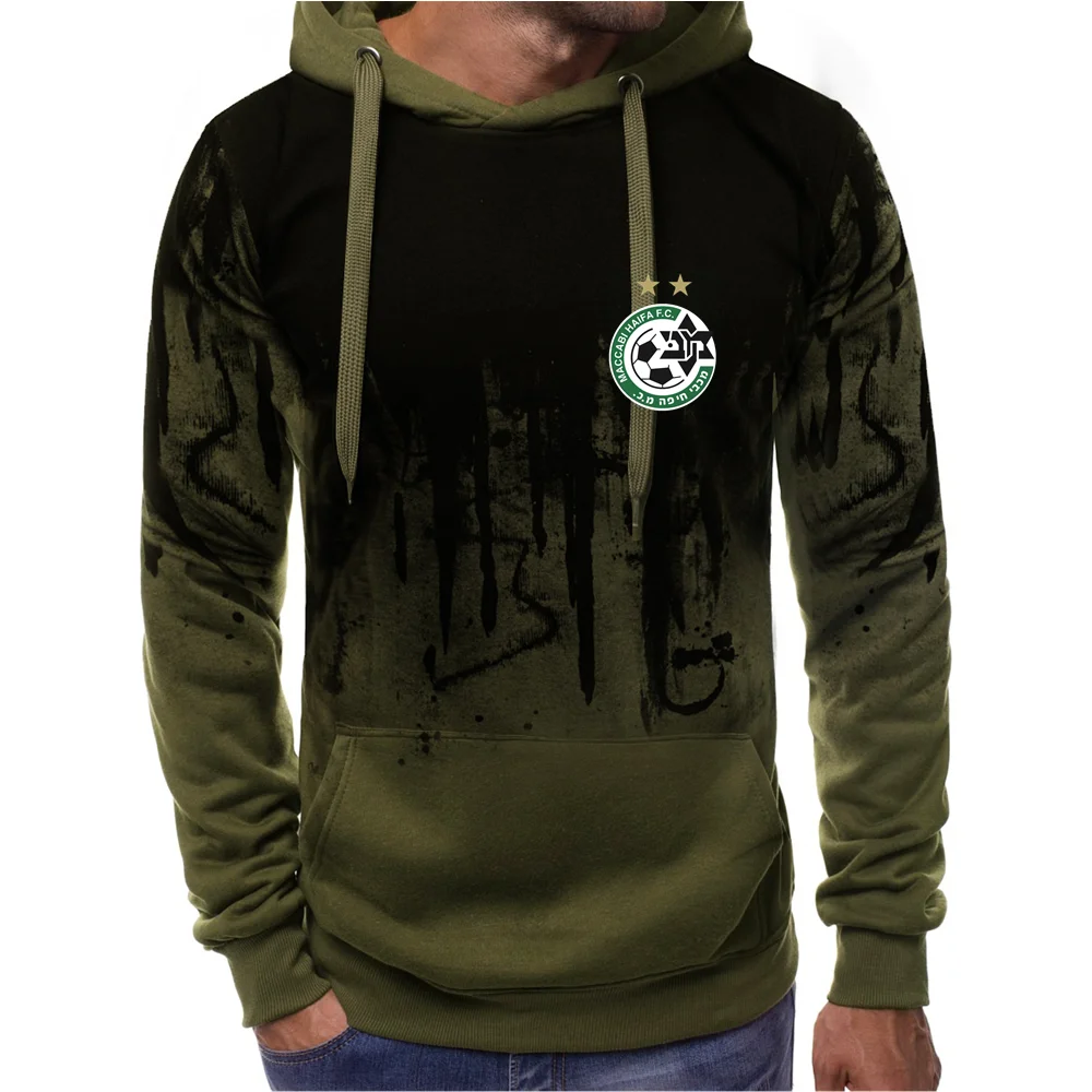 

2022 Maccabi Haifa Весенняя мужская одежда толстовка деловой повседневный мужской базовый худи Мужская модная одежда для активного отдыха