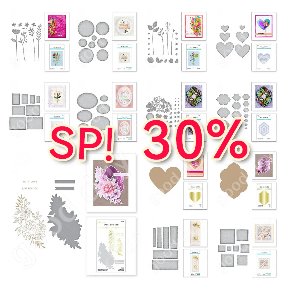 

2023 New Flower Oval Rectangle Metal Cutting Dies and Hot Foil Scrapbook Diary Decoration Embossing Template Diy Card Handmade