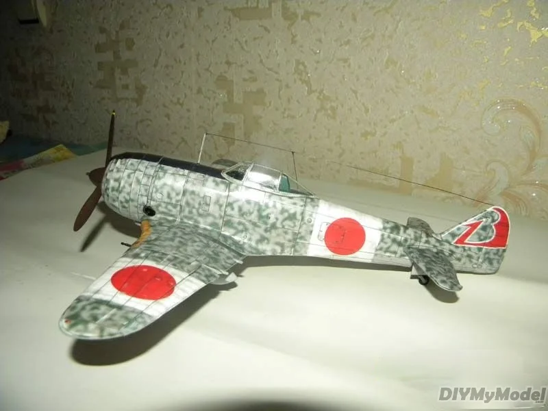 

Nakajima Ki-44, a Japanese type II single seat fighter DIY Handcraft Paper Model KIT Handmade Toy Puzzles Gift Movie props