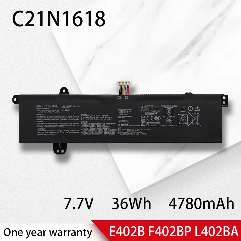 

Новинка C21N1618 Аккумулятор для ноутбука ASUS VivoBook X402B X402BA X402BP E402BA E402BP F402BA F402BP L402BA L402BP R417BA R417BP