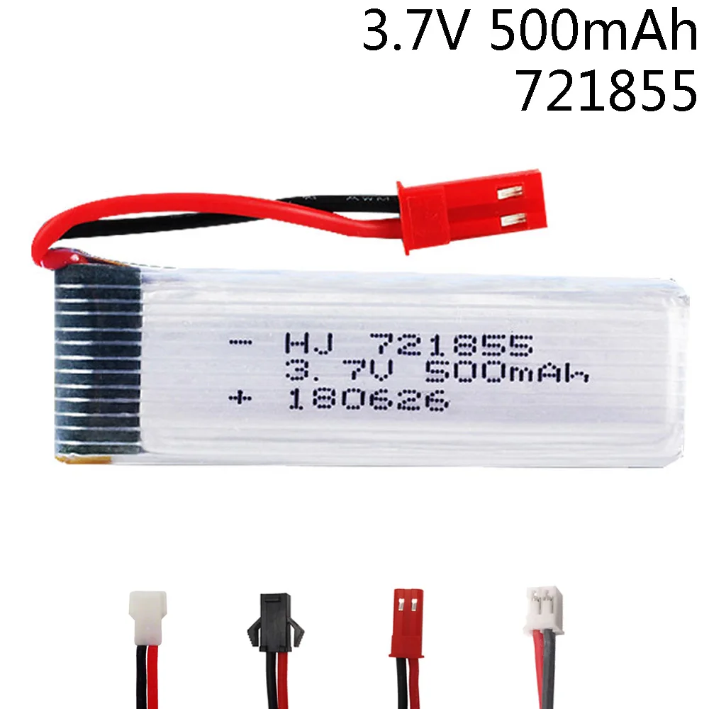 Литий-полимерный аккумулятор 3 7 в 500 мАч для WLtoys V929 V966 V977 X20 V959 V212 V222 H37 H07 Udi U815A U818A