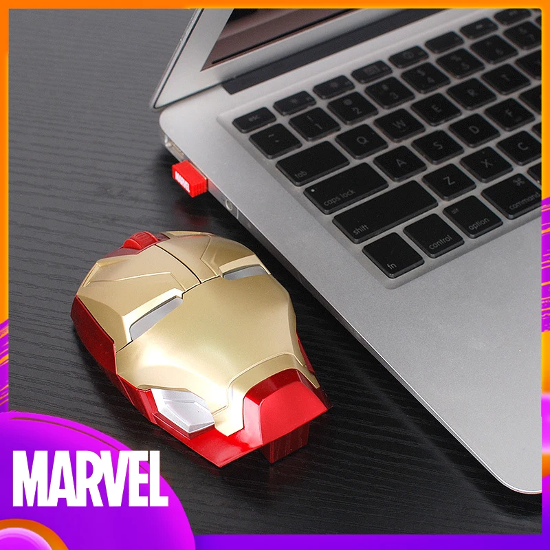 

Беспроводная оптическая мышь Marvel Iron Man Mk46, милая мультяшная компьютерная мышь с внешним оборудованием, подарок на день рождения