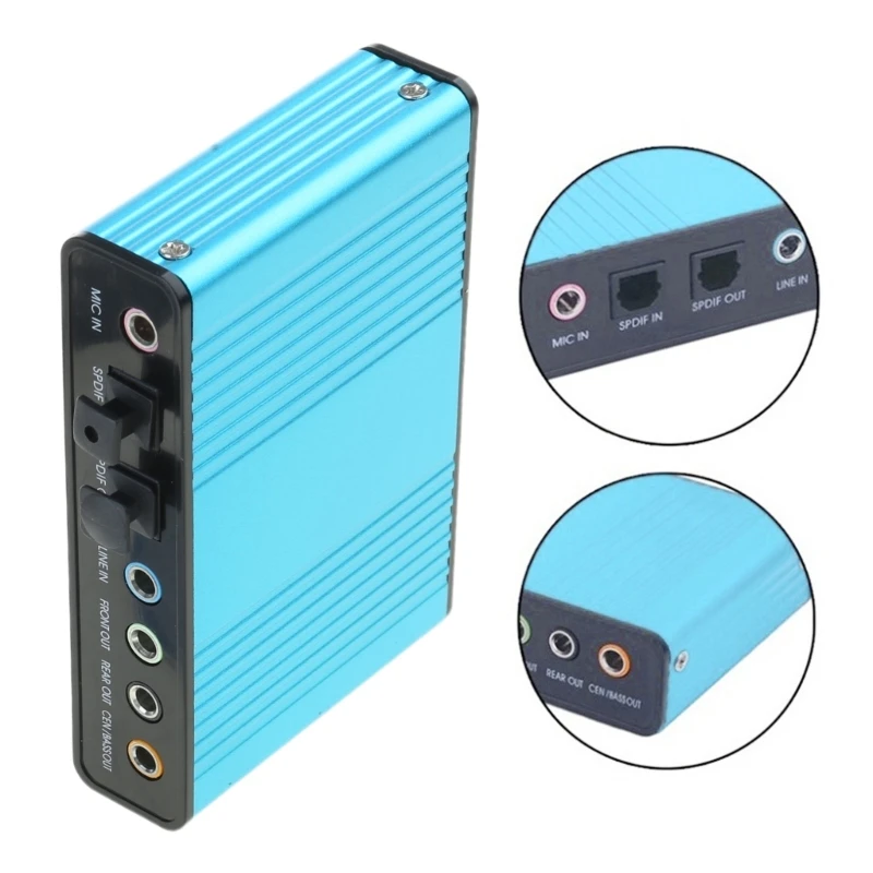 Звуковая карта 5.1/7.1 USB-аудио оптический адаптер 6-канальный вход/выход SPDIF