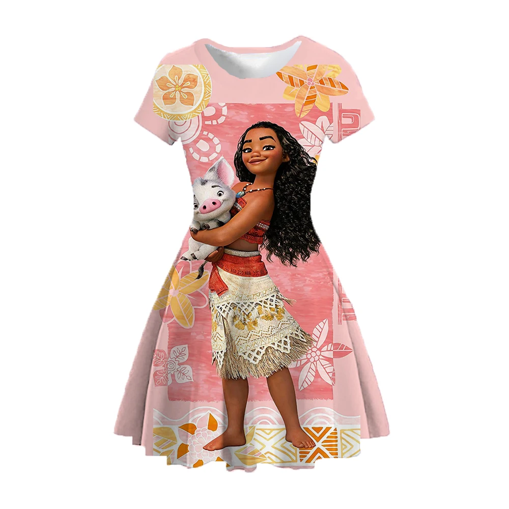 

2022 New Oceana Dresses Girls Party Cosplay Girls Costumes Rapunzel Belle Princess Printed Birthday Dresses Kids Costumes