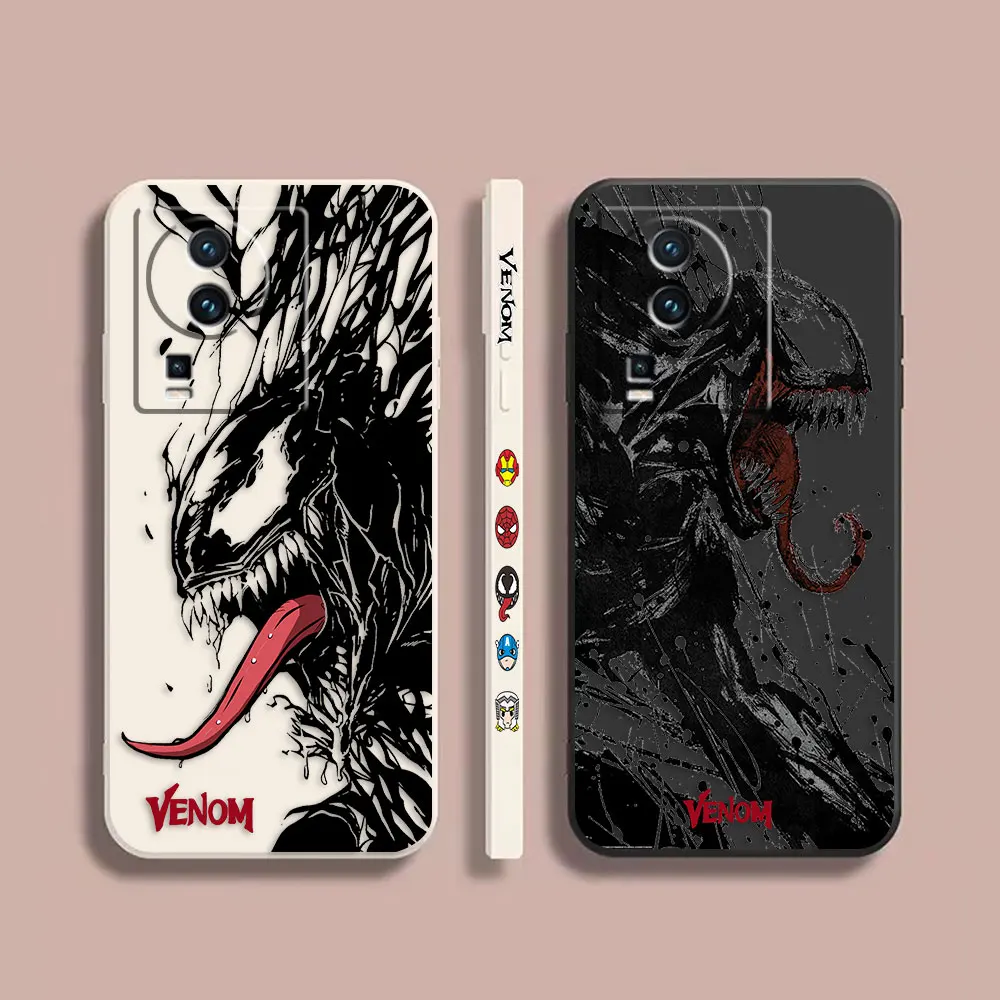 

Phone Case For VIVO IQOO 7 8 9 10 11 Pro 5G Z3 Z5 Z6 Z7 NEO3 5 5S 6 7 Case Cover Funda Cqoue Shell Capa Marvel Venom Black Line