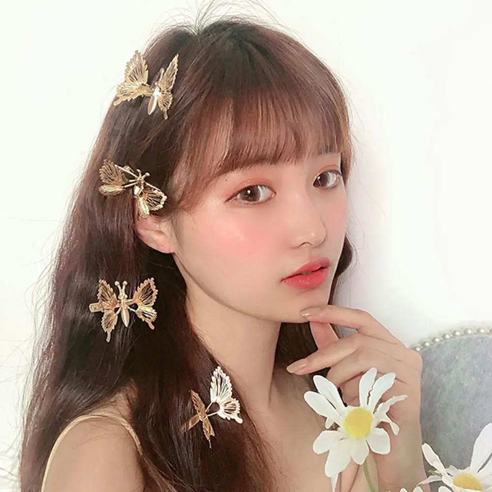 

Dream Hair Accessories Bridal Wedding Girl Hollow Moving Butterfly Hairpin Hair Clips Barrettes